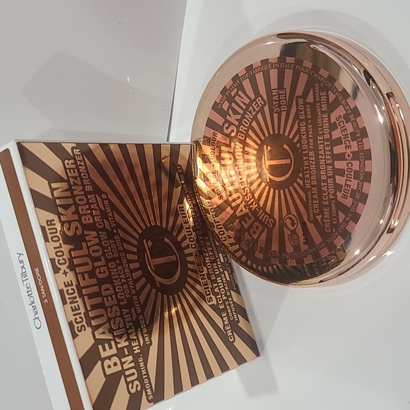 ✔️New TAN 3 Charlotte Tilbury ~ Beautiful Skin Sun-Kissed Glow Bronzer ~ BNIB - Picture 5 of 6